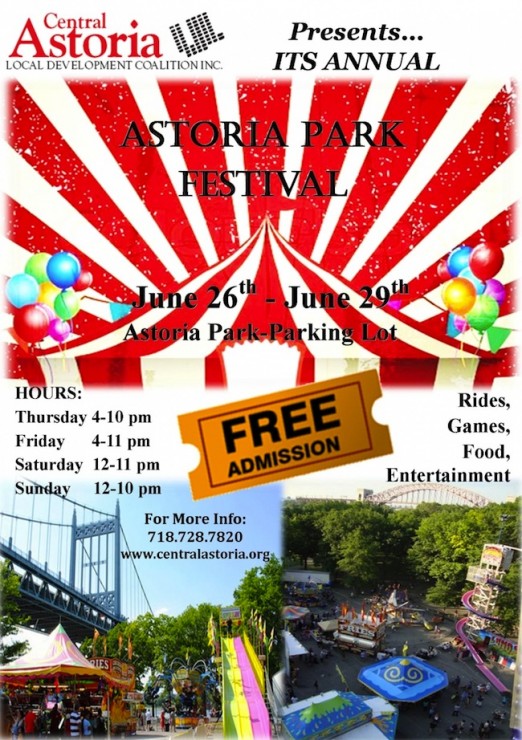 Astoria Park Festival Arrives June 26