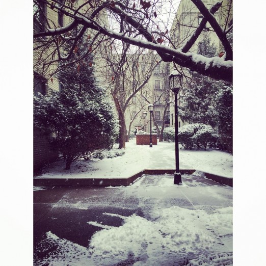 A snowy Acropolis.  Submitted by Arielle Panzarino.