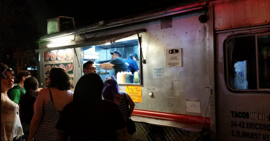 There's always a late night line at El Rey Del Taco Truck! Photo Credit: Yvonne L. via Yelp