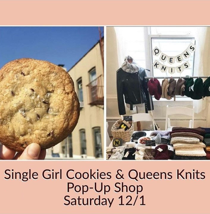 single girl cookies and queens knits pop up shops at the brass owl