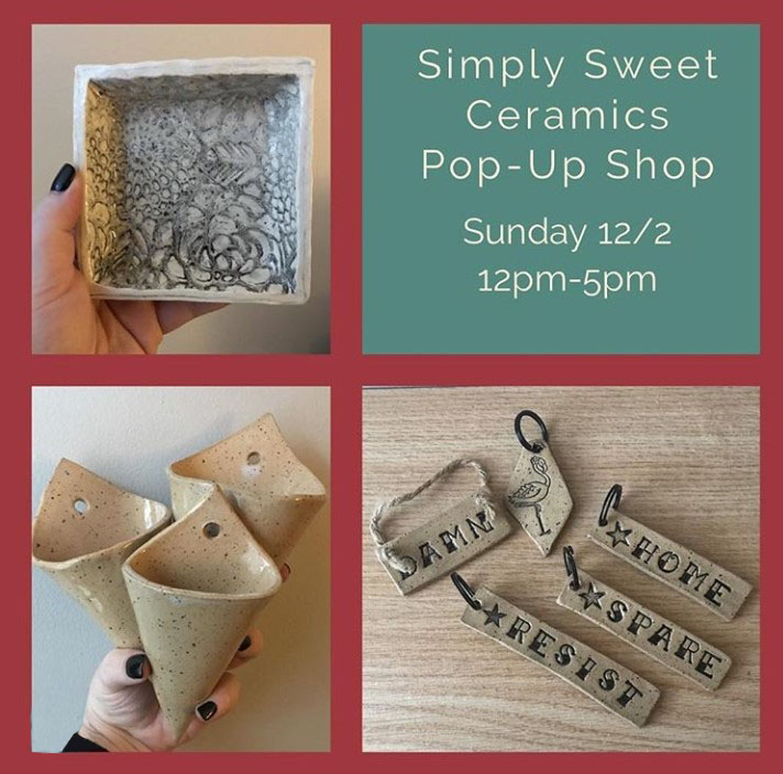 simply sweet ceramics pop-up shops at the brass owl